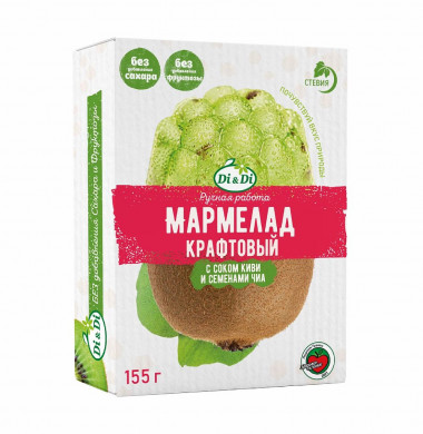 Di&amp;Di Мармелад крафтовый желейно-формовой с соком киви и семенами чиа 155г — 65fit