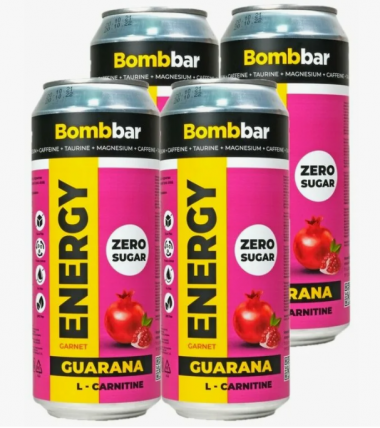 BOMBBAR Напиток б/а L-CARNITINE Гранат ж/б 0,5л — 65fit