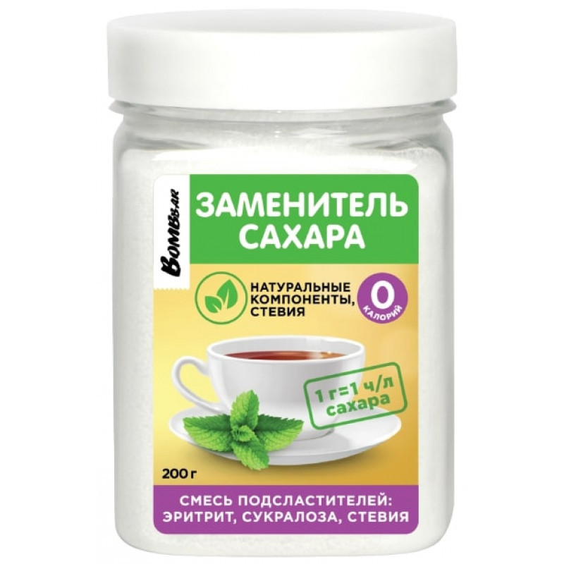 BOMBBAR Смесь подсластителей на основе эритрита 200г фото 1 — 65fit