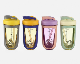 Шейкер 550 мл, с трубочкой, 18.5 х 9 см, микс   9412501 &mdash; 65fit