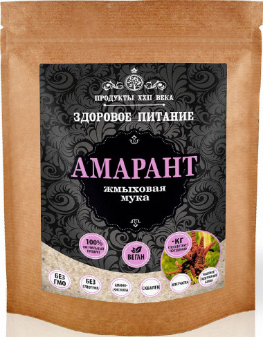 ПРОДУКТЫ XXII ВЕКА Амарант жмыховая мука в/с 200г — 65fit