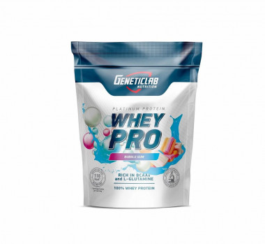#GeneticLab WHEY PRO 1000g Баббл Гам голубой — 65fit