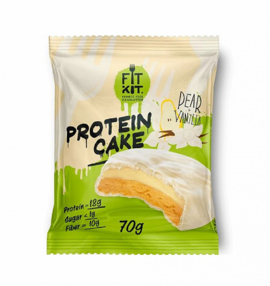 #FIT KIT Protein Cake Груша-Ваниль 70г/24 фото 1 — 65fit