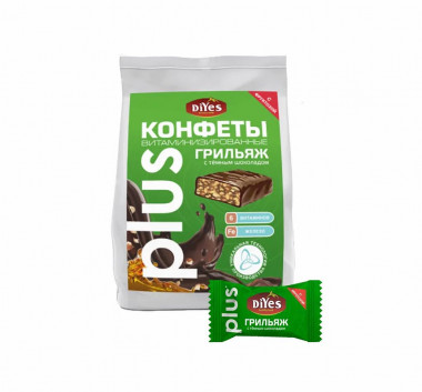 DiYes Конфеты Грильяж с гор. шок. с витаминами 200г — 65fit