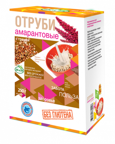 Di&amp;Di Отруби амарантовые с гречей, без глютена 250г — 65fit