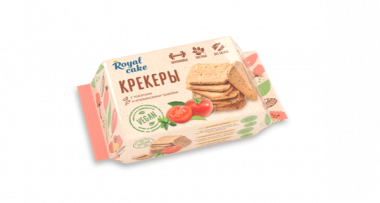 Крекер с высоким содержанием протеина с томатами и итальянскими травами 84гр, Royal Cake — 65fit