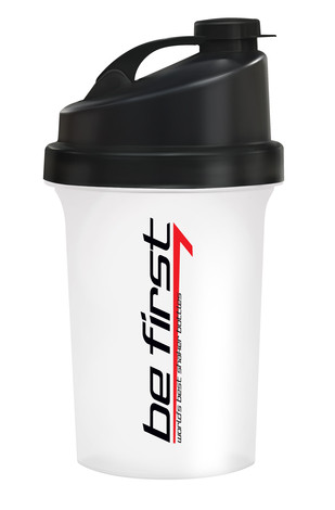 Спортивный шейкер черный 500мл, BE FIRST — 65fit