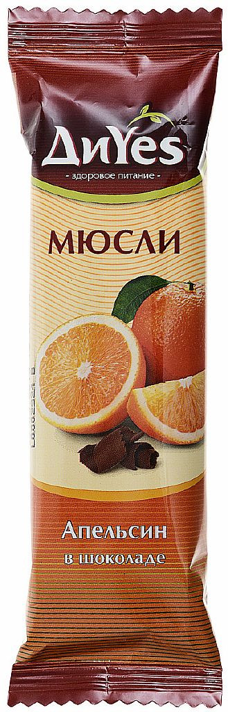 DiYes Батончик мюсли &quot;Апельсин в шоколаде&quot; 25 г — 65fit