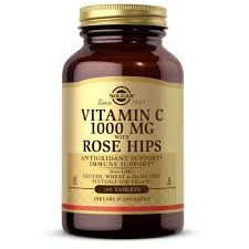 SOLGAR Vitamin C 1000 mg with Rose Hips 100 tabs — 65fit