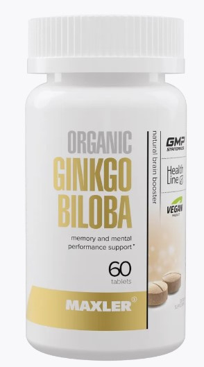 # MAXLER Ginkgo Biloba Organic 60 tab фото 1 — 65fit
