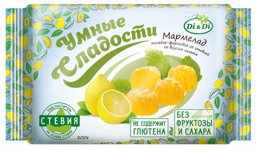 УМНЫЕ СЛАДОСТИ Мармелад желейно-формовой «Лимон» 200г — 65fit