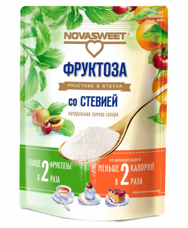 Фруктоза со стевией 250гр, Novasweet — 65fit