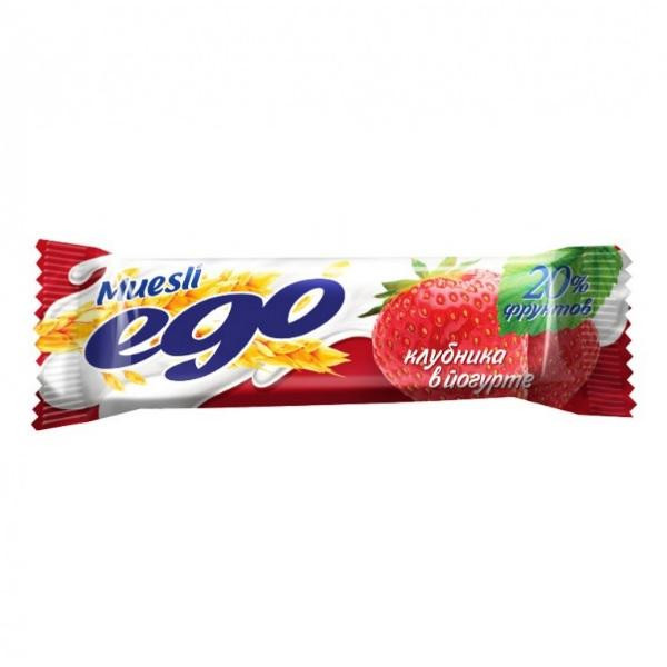 EGO Classic Батончик мюсли Клубника в йогурте 25г фото 1 — 65fit