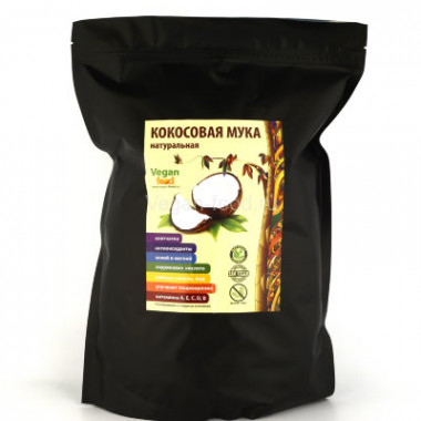 VEGAN FOOD Мука кокосовая натуральная 500г — 65fit