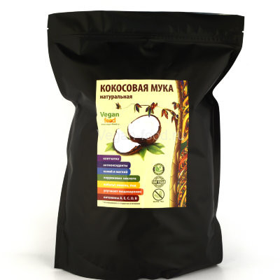 VEGAN FOOD Мука кокосовая натуральная 500г фото 1 — 65fit