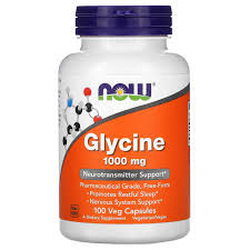 NOW Glycine 1000 mg 100 caps фото 1 — 65fit