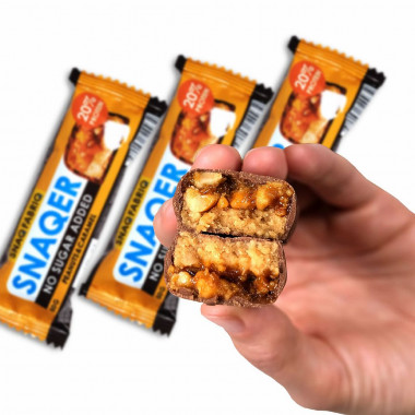 SNAQ FABRIQ Snaqer Батончик глазированный &quot;Арахис и карамель&quot; 50г — 65fit