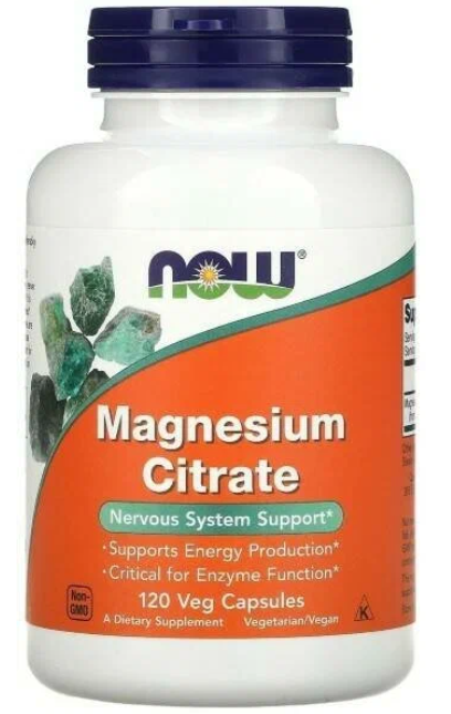 #NOW Magnesium Citrate 120 VCapsules фото 1 — 65fit