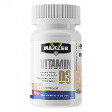 Vitamin D3 180tabs, Maxler — 65fit