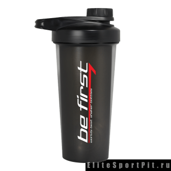 Шейкер 700мл черный с шариком и держателем BE FIRST &mdash; 65fit