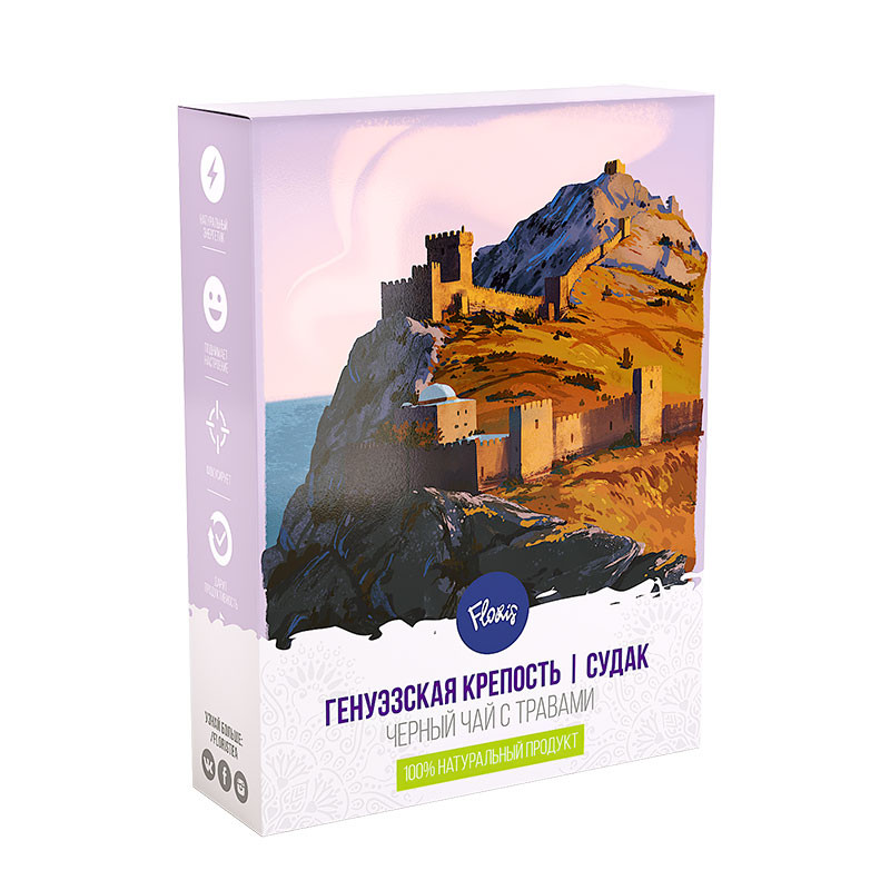 FLORIS Чай черный с травами "Генуэзская крепость │Судак" 40г фото 1 — 65fit