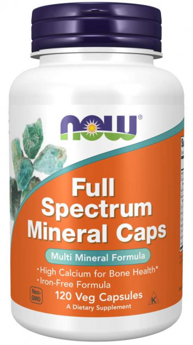 NOW Full Spectrum Mineral Caps 120 Veg Capsules — 65fit