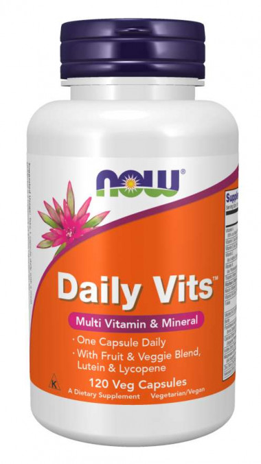 #NOW Daily Vits™ Multi Vitamin &amp; Mineral 120 Veg Capsules — 65fit