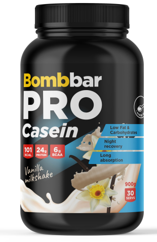 BOMBBAR Концентрат сухой для приготовл. напитка. Коктейль казеиновый &quot;Ванильный милкшейк&quot; 450г — 65fit