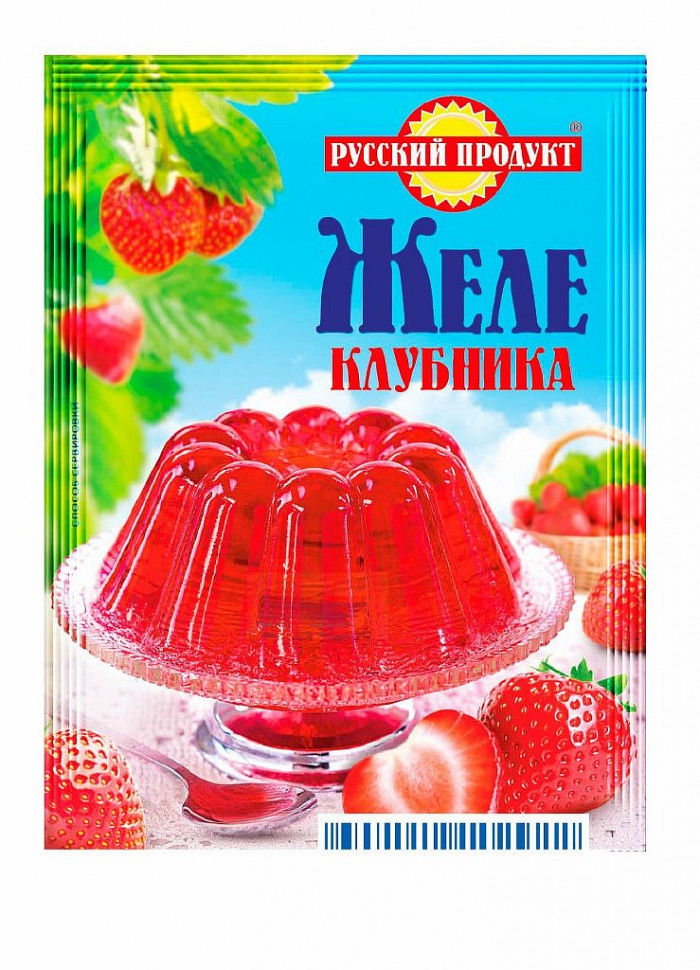 Желе быстрого пригот. "Вкус клубники" 50 г/35 уп в ш/б (диз. 2018 г) РП фото 1 — 65fit