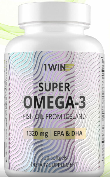 1WIN Omega 3 высокой концентрации, 120 капсул, бад — 65fit