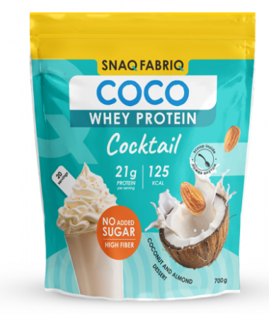 SNAQ FABRIQ Концентрат сухой для приготовления напитка. Коктейль &quot;Кокосово-миндальный десерт&quot; 700г — 65fit