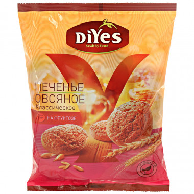 ДиYes Печенье овсяное на фруктозе 330г — 65fit
