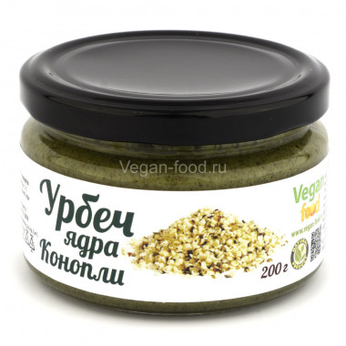 VEGAN FOOD Урбеч из очищенных ядер конопли 200г — 65fit