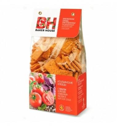 BAKER HOUSE Хлебцы итальянские &quot;С томатом и орегано&quot; 250г — 65fit