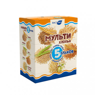 ВАСТЭКО Мультихлопья 5 злаков 400г — 65fit