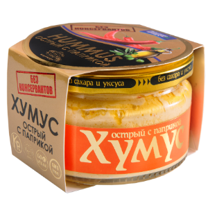 ПОЛЕЗНЫЕ ПРОДУКТЫ Хумус острый с паприкой 200г — 65fit