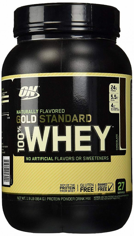 ON-Naturally Flavored Gold Standard 100% 1.9 ib Chocolate фото 1 — 65fit