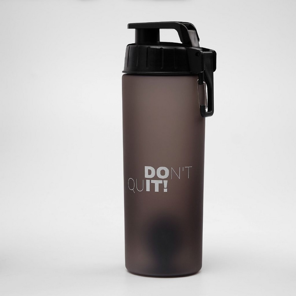 Шейкер спортивный "Dont quit" 800мл черный 7514307 фото 1 — 65fit