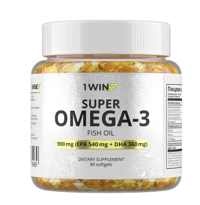 1WIN Omega-3 900мг, 90 капсул, бад фото 1 — 65fit