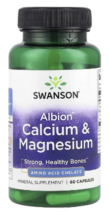 #SWANSON  Albion Calcium & Magnesium 60 Caps фото 1 — 65fit