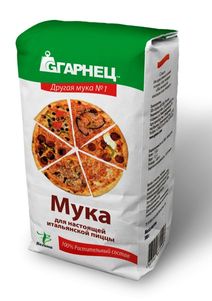 ГАРНЕЦ Мука для настоящей итальянской пиццы 500г фото 1 — 65fit
