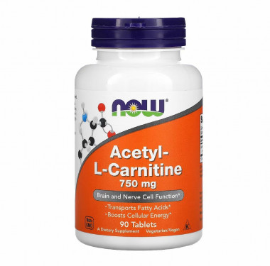 #NOW Acetyl L-Carnitine 750 mg 90 Capsules — 65fit
