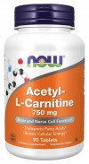 #NOW Acetyl L-Carnitine 750 mg 90 Capsules фото 2 — 65fit