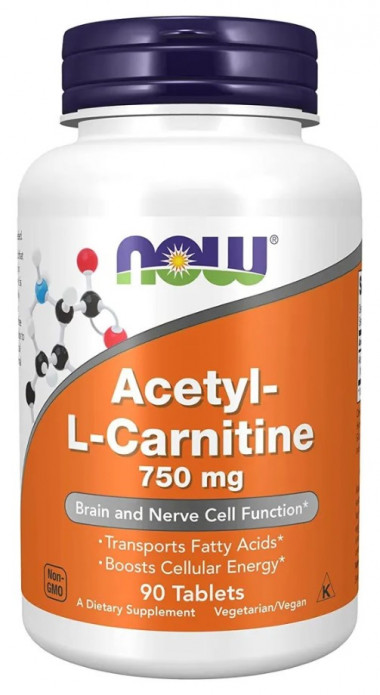 #NOW Acetyl L-Carnitine 750 mg 90 Capsules — 65fit