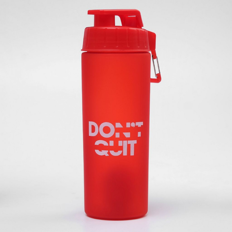 Шейкер спортивный "Dont quit" 800мл красный 7514308 фото 1 — 65fit