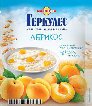 Овсяная каша момент Геркулес с абрикосами 35 г/30 уп в ш/б (ТУ-2019) — 65fit