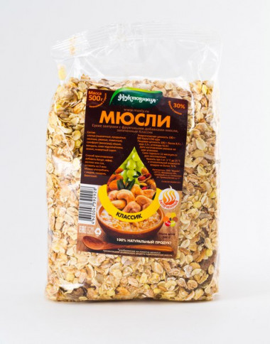 Мюсли запеченные Классик 500гр, Фруктовница — 65fit