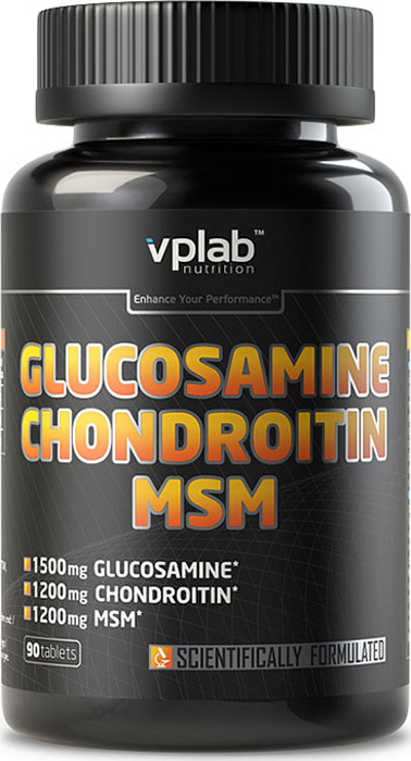 VPLAB GLUCOSAMINE CHONDROITIN MSM Хондропротектор 90 таблеток — 65fit