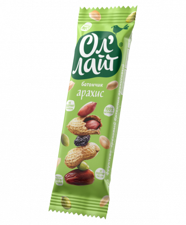 Ол'Лайт® Батончик фруктово-ореховый Арахис 30г — 65fit