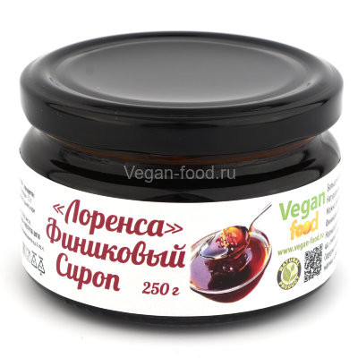 Финиковый сироп Лоренса 250гр, Vegan Food фото 1 — 65fit